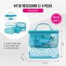 15 kit necessaire 4 pecas colecao diamantes jacki design