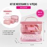 17 kit necessaire 4 pecas colecao diamantes jacki design