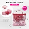 18 kit necessaire 4 pecas colecao diamantes jacki design